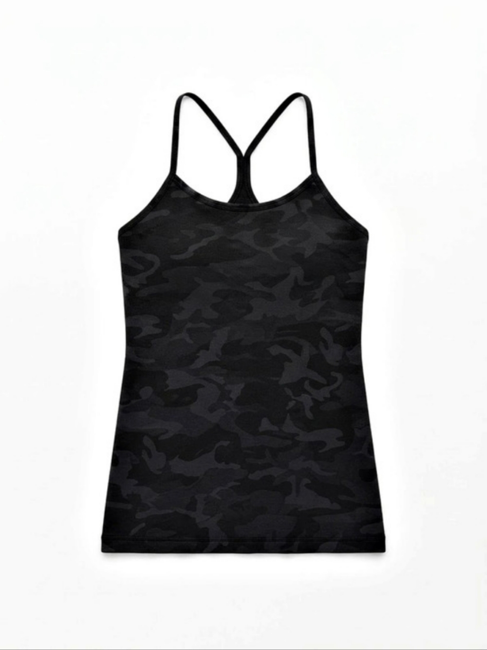 Lululemon Wunder Train Tank Top Camo Strappy Tank Top in Black Size 4